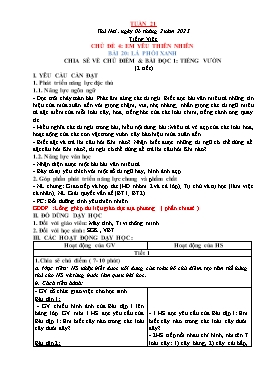 Kế hoạch bài dạy Lớp 2 - Tuần 21 - Năm học 2022-2023 - Đoàn Thị Kiều Hưng