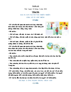 Kế hoạch bài dạy Lớp 2 - Tuần 25 - Năm học 2021-2022 - Trần Thị Trà Giang