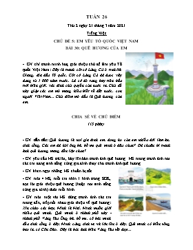 Kế hoạch bài dạy Lớp 2 - Tuần 26 - Năm học 2021-2022 - Trần Thị Trà Giang