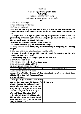 Kế hoạch bài dạy Lớp 2 - Tuần 32 - Năm học 2022-2023 - Nguyễn Thị Diệu Thúy