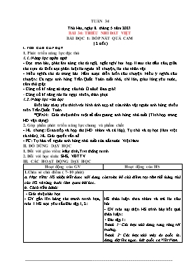 Kế hoạch bài dạy Lớp 2 - Tuần 34 - Năm học 2022-2023 - Nguyễn Thị Diệu Thúy