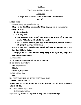 Kế hoạch bài dạy Lớp 2 - Tuần 4 - Năm học 2021-2022 - Trần Thị Trà Giang