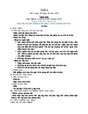 Kế hoạch bài dạy Lớp 2 - Tuần 6 - Năm học 2021-2022 - Trần Thị Trà Giang