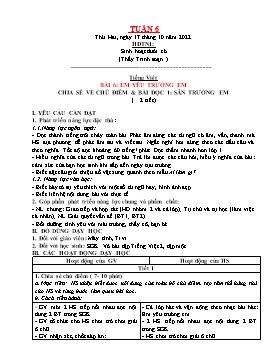 Kế hoạch bài dạy Lớp 2 - Tuần 6 - Năm học 2022-2023 - Nguyễn Thị Diệu Thúy