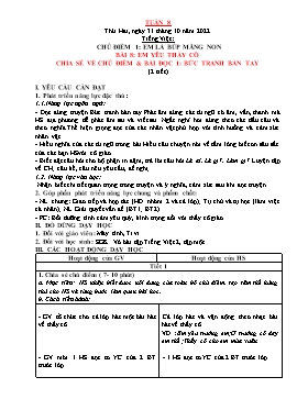 Kế hoạch bài dạy Lớp 2 - Tuần 8 - Năm học 2022-2023 - Nguyễn Thị Diệu Thúy