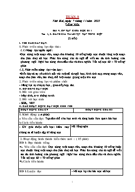 Kế hoạch bài dạy Lớp 2 - Tuần 9 - Năm học 2022-2023 - Đoàn Thị Kiều Hưng