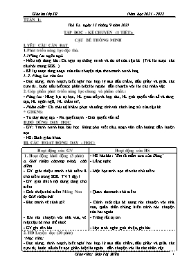 Kế hoạch bài dạy Lớp 3 - Tuần 1 - Năm học 2021-2022 - Đào Thị Hiền