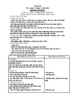 Kế hoạch bài dạy Lớp 3 - Tuần 10 - Năm học 2022-2023 - Hồ Thị Anh Đào