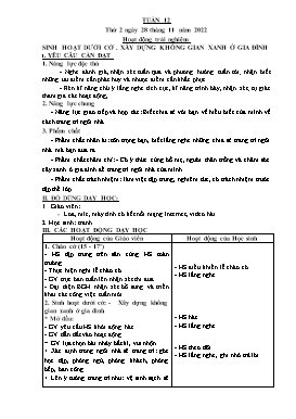 Kế hoạch bài dạy Lớp 3 - Tuần 12 - Năm học 2022-2023 - Hồ Thị Anh Đào