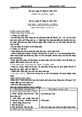 Kế hoạch bài dạy Lớp 3 - Tuần 17 - Năm học 2021-2022 - Đào Thị Hiền