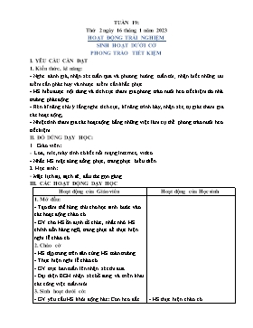 Kế hoạch bài dạy Lớp 3 - Tuần 19 - Năm học 2022-2023 - Hồ Thị Anh Đào