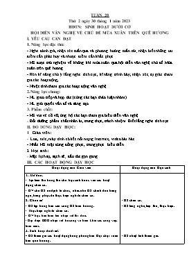 Kế hoạch bài dạy Lớp 3 - Tuần 20 - Năm học 2022-2023 - Hồ Thị Anh Đào