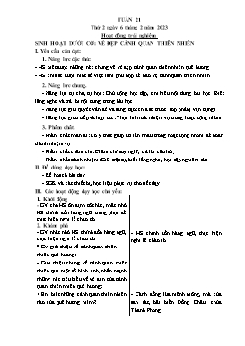 Kế hoạch bài dạy Lớp 3 - Tuần 21 - Năm học 2022-2023 - Hồ Thị Anh Đào