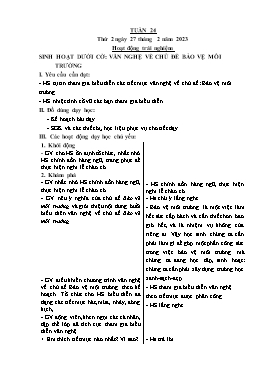 Kế hoạch bài dạy Lớp 3 - Tuần 24 - Năm học 2022-2023 - Hồ Thị Anh Đào