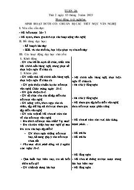Kế hoạch bài dạy Lớp 3 - Tuần 26 - Năm học 2022-2023 - Hồ Thị Anh Đào