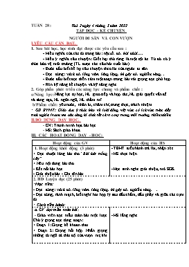 Kế hoạch bài dạy Lớp 3 - Tuần 28 - Năm học 2021-2022 - Đoàn Thị Kiều Hưng