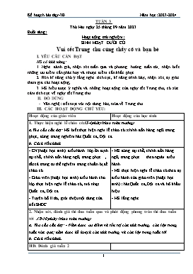 Kế hoạch bài dạy Lớp 3 - Tuần 3 - Năm học 2023-2024 - Trần Thị Thúy Thành