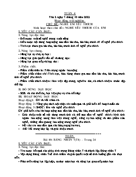 Kế hoạch bài dạy Lớp 3 - Tuần 4 - Năm học 2022-2023 - Hồ Thị Anh Đào