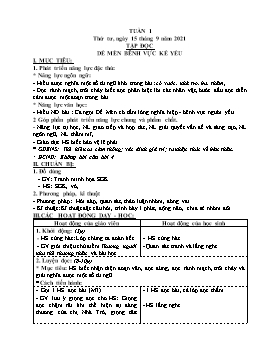 Kế hoạch bài dạy Lớp 4 - Tuần 1 - Năm học 2021-2022 - Nguyễn Thị Thanh Hoàn