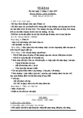 Kế hoạch bài dạy Lớp 4 - Tuần 10 - Năm học 2022-2023 - Nguyễn Đức Đồng