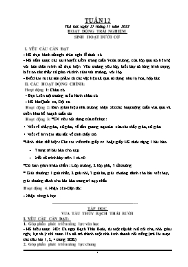 Kế hoạch bài dạy Lớp 4 - Tuần 11 - Năm học 2022-2023 - Nguyễn Đức Đồng