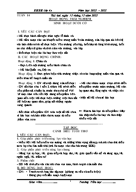 Kế hoạch bài dạy Lớp 4 - Tuần 14 - Năm học 2022-2023 - Đào Thị Hiền