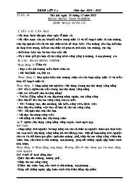 Kế hoạch bài dạy Lớp 4 - Tuần 16 - Năm học 2022-2023 - Đào Thị Hiền
