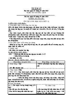 Kế hoạch bài dạy Lớp 4 - Tuần 17 - Năm học 2022-2023 - Nguyễn Đức Đồng