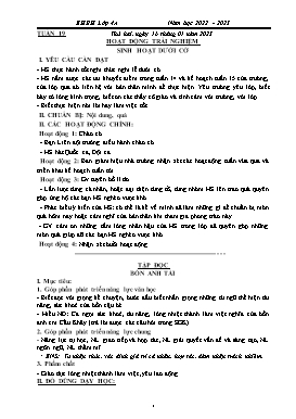 Kế hoạch bài dạy Lớp 4 - Tuần 19 - Năm học 2022-2023 - Đào Thị Hiền