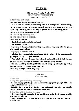 Kế hoạch bài dạy Lớp 4 - Tuần 19 - Năm học 2022-2023 - Nguyễn Đức Đồng