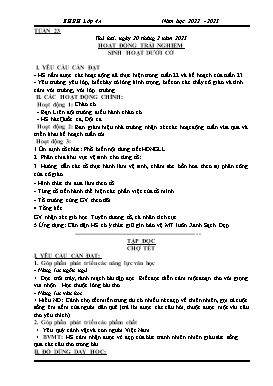 Kế hoạch bài dạy Lớp 4 - Tuần 23 - Năm học 2022-2023 - Đào Thị Hiền