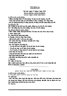 Kế hoạch bài dạy Lớp 4 - Tuần 24 - Năm học 2022-2023 - Nguyễn Đức Đồng