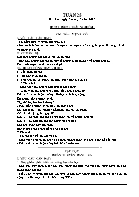 Kế hoạch bài dạy Lớp 4 - Tuần 25 - Năm học 2022-2023 - Nguyễn Đức Đồng
