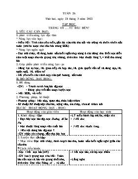 Kế hoạch bài dạy Lớp 4 - Tuần 26 - Năm học 2021-2022 - Nguyễn Thị Thanh Hoàn