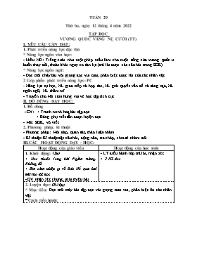 Kế hoạch bài dạy Lớp 4 - Tuần 29 - Năm học 2021-2022 - Nguyễn Thị Thanh Hoàn