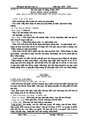 Kế hoạch bài dạy Lớp 4 - Tuần 3 - Năm học 2022-2023 - Đào Thị Hiền