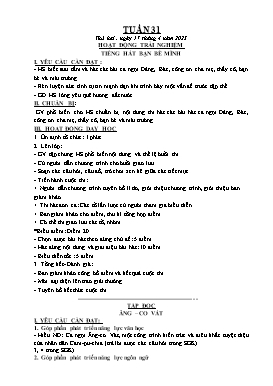 Kế hoạch bài dạy Lớp 4 - Tuần 31 - Năm học 2022-2023 - Nguyễn Đức Đồng