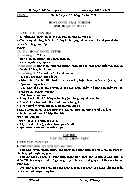 Kế hoạch bài dạy Lớp 4 - Tuần 4 - Năm học 2022-2023 - Đào Thị Hiền