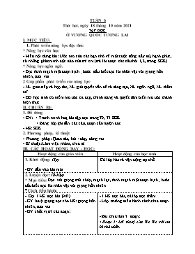 Kế hoạch bài dạy Lớp 4 - Tuần 6 - Năm học 2021-2022 - Nguyễn Thị Thanh Hoàn