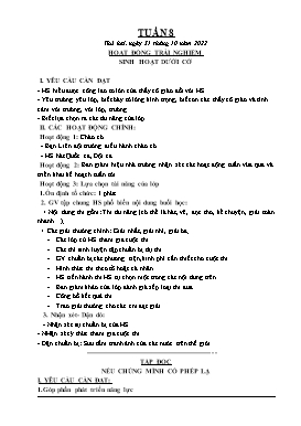 Kế hoạch bài dạy Lớp 4 - Tuần 8 - Năm học 2022-2023 - Nguyễn Đức Đồng