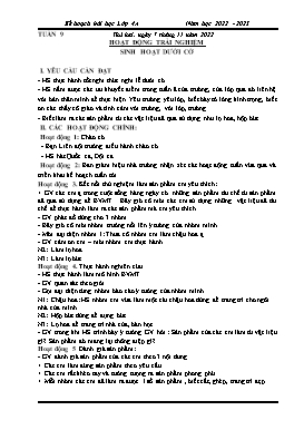 Kế hoạch bài dạy Lớp 4 - Tuần 9 - Năm học 2022-2023 - Đào Thị Hiền