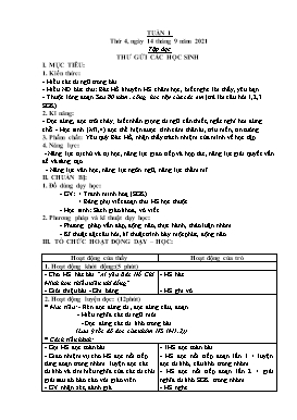 Kế hoạch bài dạy Lớp 5 - Tuần 1 - Năm học 2021-2022 - Nguyễn Thị Thanh Chương
