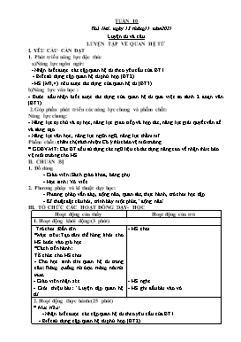 Kế hoạch bài dạy Lớp 5 - Tuần 10 - Năm học 2021-2022 - Nguyễn Thị Mai Hiên