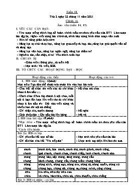 Kế hoạch bài dạy Lớp 5 - Tuần 11 - Năm học 2021-2022 - Hồ Thị Anh Đào