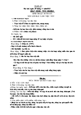 Kế hoạch bài dạy Lớp 5 - Tuần 12 - Năm học 2022-2023 - Nguyễn Thị Mai Hiên
