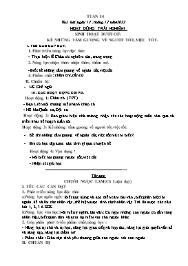 Kế hoạch bài dạy Lớp 5 - Tuần 14 - Năm học 2022-2023 - Nguyễn Thị Mai Hiên