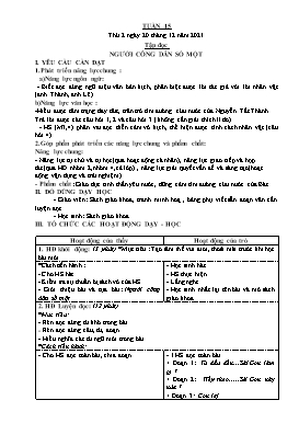 Kế hoạch bài dạy Lớp 5 - Tuần 15 - Năm học 2021-2022 - Hồ Thị Anh Đào