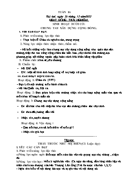 Kế hoạch bài dạy Lớp 5 - Tuần 16 - Năm học 2022-2023 - Nguyễn Thị Mai Hiên