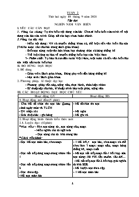 Kế hoạch bài dạy Lớp 5 - Tuần 2 - Năm học 2021-2022 - Nguyễn Thị Thanh Chương