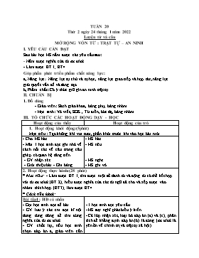 Kế hoạch bài dạy Lớp 5 - Tuần 20 - Năm học 2021-2022 - Hồ Thị Anh Đào